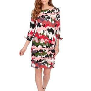 NINE WEST Camo Jersey Knit Shift Dress
